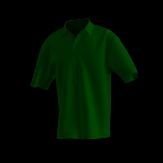 polo camisero verde oscuro