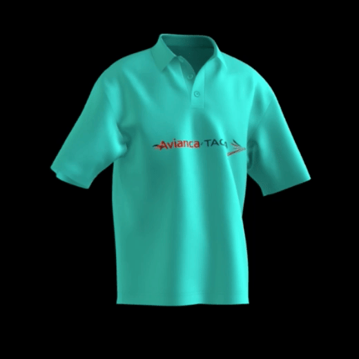 polo camisero publicitario color turquesa