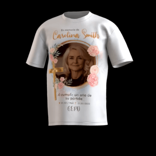 polos para recuerdo de fallecido